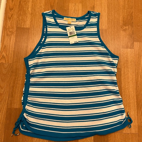 Michael Kors Striped Sleeveless Tank Top – Size L – NWT - Picture 1 of 4